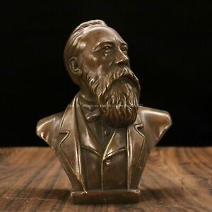 6 8 Bronze German Thinker Philosopher Revolutionary Educator Engels Bust