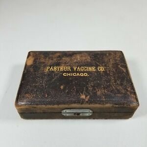 Louis Pasteur Vaccine Co 1800s Metal Syringe Og Box Chicago Medical Vet Decor