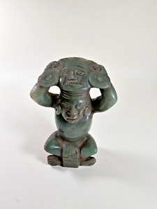 Precolumbian Mesoamerican Mayan Jade Seated Figure