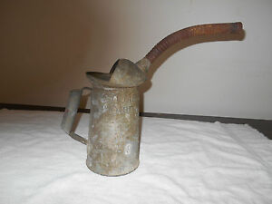 Antique Vintage Galvanized 2 Qt Oil Can Nyc Pa Approved Type Q 10 61 Minn