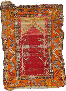 Antique Rug Prayer Rug Primitive Rug Hand Knotted Rug Turkish Kilim Rug