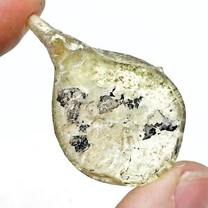 Ancient Medieval Or After Glass Pendant Artifact Jewelry European Rarity A