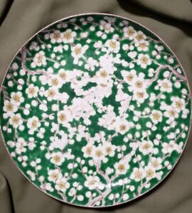 Antique Chinese Late 18th Century Signed Enamel Flower Plate