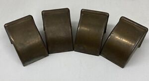 Vintage Brass 4pc Classic Furniture Leg Ends Caps Covers