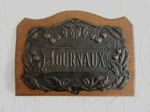 French Antique Art Nouveau Journaux Newspaper Holder Wall Pocket 1920 S Fragment