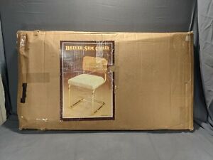 Breuer Side Chair Brass Plated Frame With Cushion Seat New Nos Vintage Vhtf
