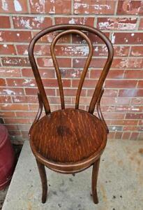 Antique Bentwood Thonet Chair Bistro Cafe Ice Cream Parlor Dining Hip Rests
