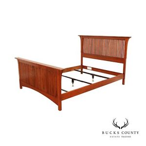 Stickley Mission Collection Cherry Queen Size Spindle Bed