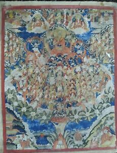 Antique Tibetan Thangka Thousand Buddhas