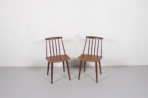 Vintage J77 Chairs 1960s Mcm Mid Modern Danish Teak Fdb Palsson Bauhaus Dining 2