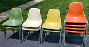 Howell Mcm Fiberglass Chairs Set Of 10