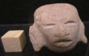  Pre Columbian Pottery Head Olmec Mayan Aztec Nayarit