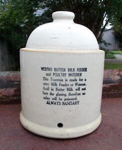 Vintage Westko Butter Milk Feeder And Poultry Waterer Crock