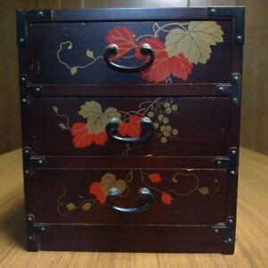 Japanese Wooden Small Tansu Chest Drawer Storage Cabinets Vintage H22 W20 D27cm
