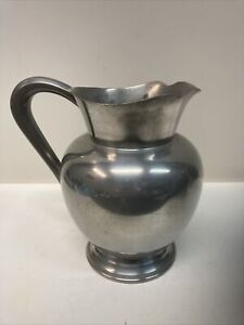 1930 American Vintage Reed Barton 5460 Pewter Art Deco 8 Water Pitcher