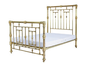 American 19th Century Ornate Brass Double Bed
