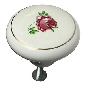 10 Vintage Ceramic Porcelain Floral Drawer Pulls Knobs Excellent Used Condition