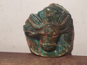 Rare Antique Ancient Egyptian Glaze Statue God Khnum Ram 2480 Bc