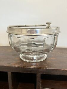 Antique Soda Fountain Crush Bowl With Split Lid 1920s