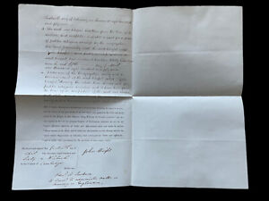 Declaration Of Mr John Wright At Union Chapel 1860 Manuscript On Vellum