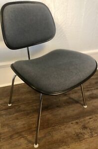 Vintage Mcm Herman Miller Eames Dcm Padded Upholstered Chair Ec 127