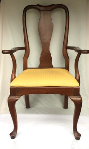 Vintage Ethan Allen Traditional Cherry Wood Signed Kling Arm Chair