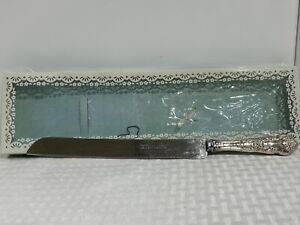 Vintage 12 Sheffield Stainless Blade Made In England Sterling Handle Cake Knife