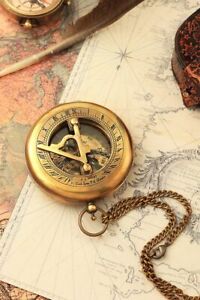 Sundial Compass Steampunk Accessory Antiquated Finish Beautiful Handmade 