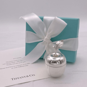 Tiffany Co Apple Trinket Box Sterling Silver 925 Jewelry T Co Gift Pouch