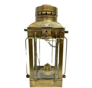 Vintage Neptune Nautical Maritime Brass Ships Boat Oil Lamp Large Lantern