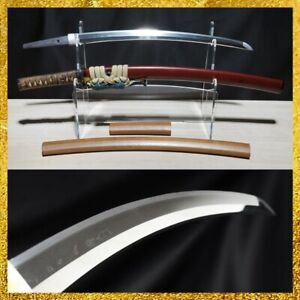 Japanese Sword Wakizashi Koshirae Shirasaya 17 91 In Antique Real Sword 