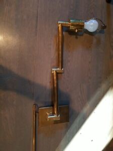 1976 Chapman Brass Articulating Wall Lamp Sconce Vintage