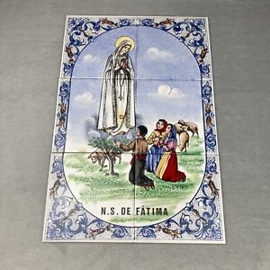 Ceres 18x12 Our Lady Of Fatima Mother Mary Catholic Portugal Wall Art Tile Set
