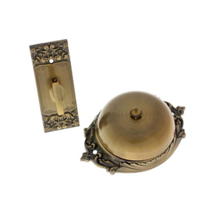 Antique Twist Door Bell Mechanical Craftsman Solid Brass Door Lock Accessories