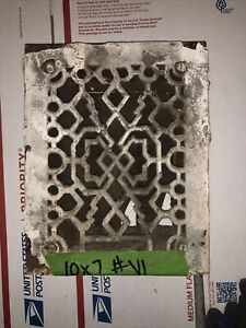 Vintage Antique Cast Iron Heat Vent Grate Wall Register 10 X 7 V1