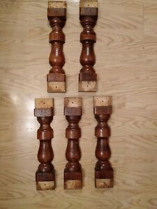 5 Vintage Architectural Salvage Wood Baluster Spindles 17 5 Inches