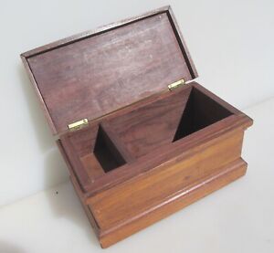 Antique Wooden Box Old Crate Wood Vintage Jewellery 11 W