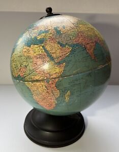 8 Replogle Simplified World Globe Made In Chicago Vintage Mid Century