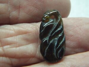 Vintage Chinese Tiny Brown Jade Gourd Pendant Lot 3