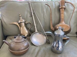 Vintage Brass Dallah Collection Saudi Arabia