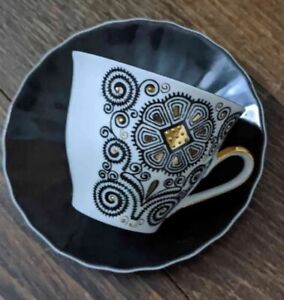 Vintage Ussr Rpr Pff Riga Porcelain Tea Cup Set Great Quality And Details
