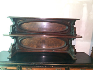 Lg Victorian Renaissance Revival Walnut Buffet Topper Shelf