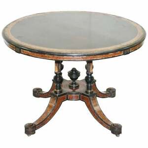 Rare Gillow Co 1852 1857 Aesthetic Movement Burr Walnut Ebonised Dining Table
