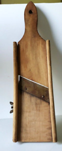 Antique Wooden Cutter Small Board Hand Held Slicer Kitchen Decor T D Mfg Co 