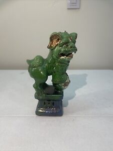 Antique Chinese Sancai Glazed Foo Dog Statue Incense Holder 