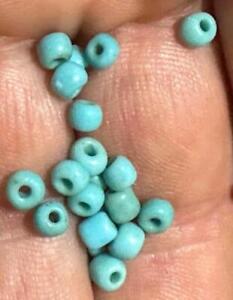  10 Original Navajo Indian Turquoise Trade Beads Small Beads Fur Trade 1800 S