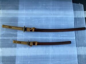 Vintage Japanese Samurai Imitation Long Sword Short Sword Katana