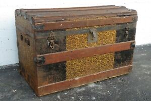 Early 1900s Travel Trunk Blanket Chest 2138