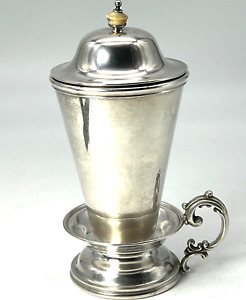 Antique Rare Mauser Mnf Co Ny Large Sterling Silver Covered Beer Stein Tankard