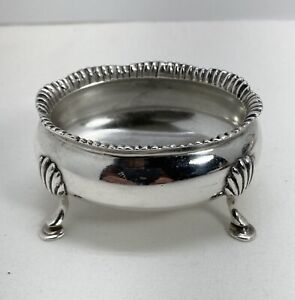 Antique Sterling Silver Footed Dish Salt Celler Bowl London 1890